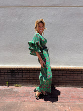 Load image into Gallery viewer, Green Pleated Dress
