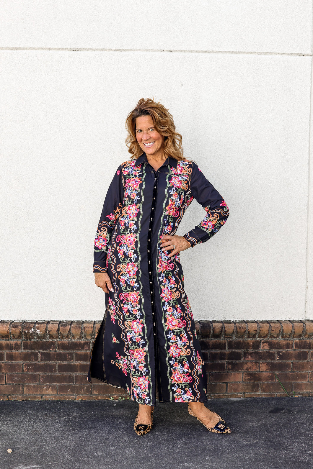 Meadow Black Duster Dress