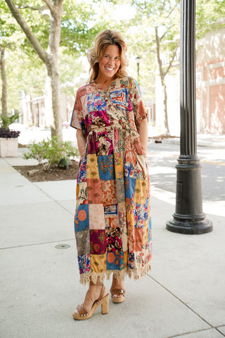 Merry Masquerade Patchwork Dress