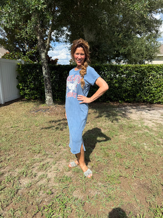 Free Bird America Tee Dress