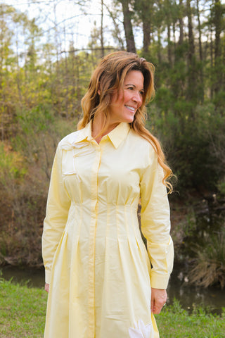 Buttercup Yellow Shirt Dress