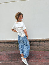 Load image into Gallery viewer, Patchwork Skies Wrap Skirt
