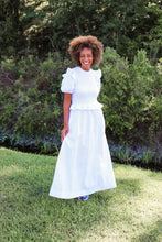 Load image into Gallery viewer, White Ruched Cotton Dress
