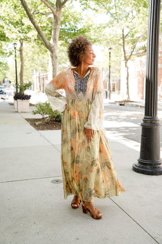 Krisha Gold Metallic Dress