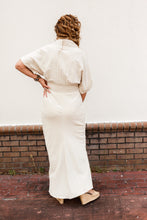 Load image into Gallery viewer, Sage Cream Ruched Dress
