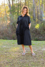 Load image into Gallery viewer, Black Chiffon Bow Dress
