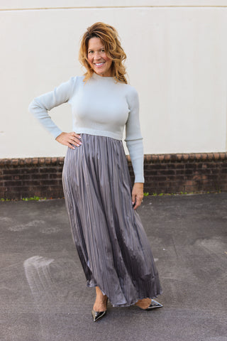 Grey Twofer Maxi Dress