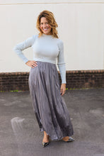 Load image into Gallery viewer, Grey Twofer Maxi Dress
