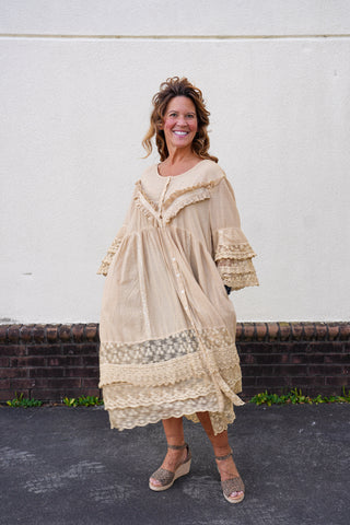 Candlelight Lace Duster Dress