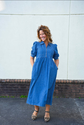 Denim Midi Dress