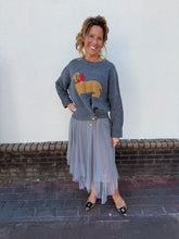 Load image into Gallery viewer, Oscar Grey Bow Sweater
