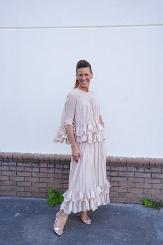 Silky Pleated Layers Set