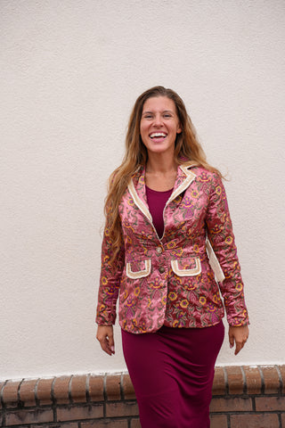 Renaissance Pink Silk Blazer