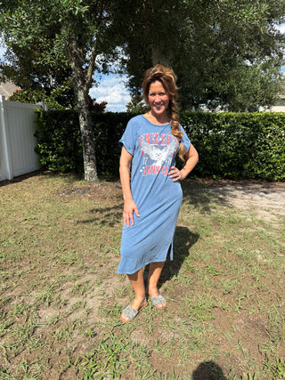 Free Bird America Tee Dress