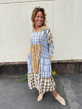 Load image into Gallery viewer, Plaid Hoodie Duster Dress
