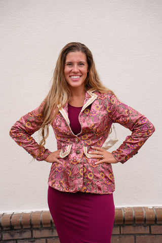 Renaissance Pink Silk Blazer