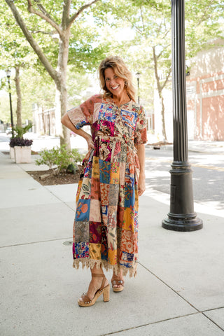 Merry Masquerade Patchwork Dress