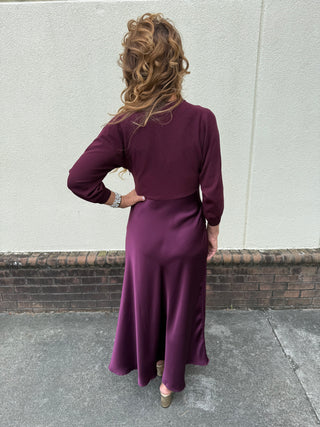 Merlot Silk Dress