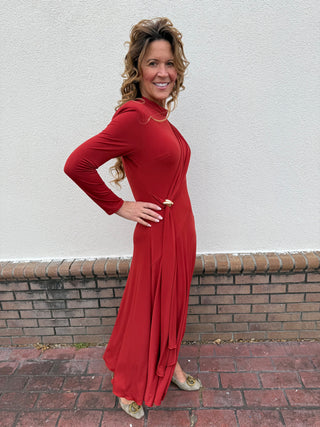 Manila Rusty Red Dress