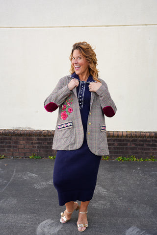 Elizabeth Plaid Blazer Jacket