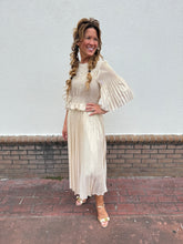 Load image into Gallery viewer, Shimmer Gold Pleated Dress
