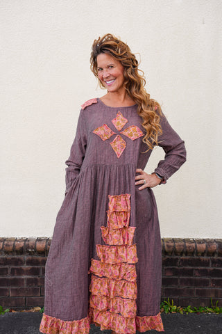 Painted Desert Ruffle Dress