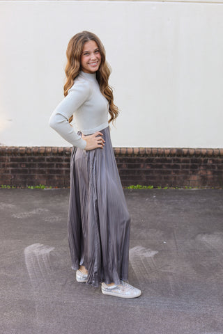 Grey Twofer Maxi Dress