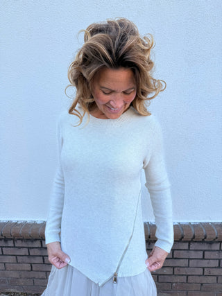 Zipper Sweater Dress Set