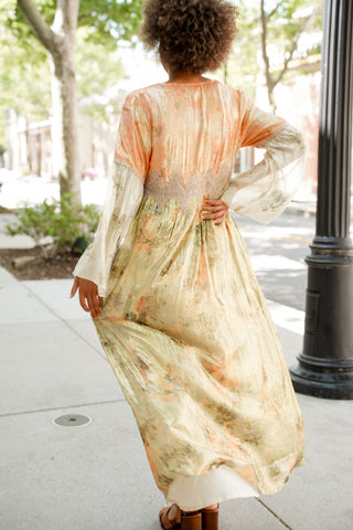 Krisha Gold Metallic Dress