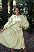 Load image into Gallery viewer, Chartreuse Silk Dress
