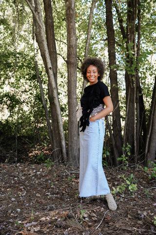 Miss Match Ruffle Tee Top