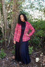 Load image into Gallery viewer, Red Plaid Tweed Blazer
