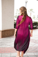 Load image into Gallery viewer, Silky Pleated Wine Dress
