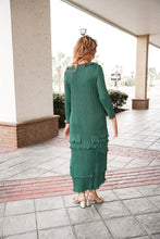 Load image into Gallery viewer, Green Pleated Shift Dress
