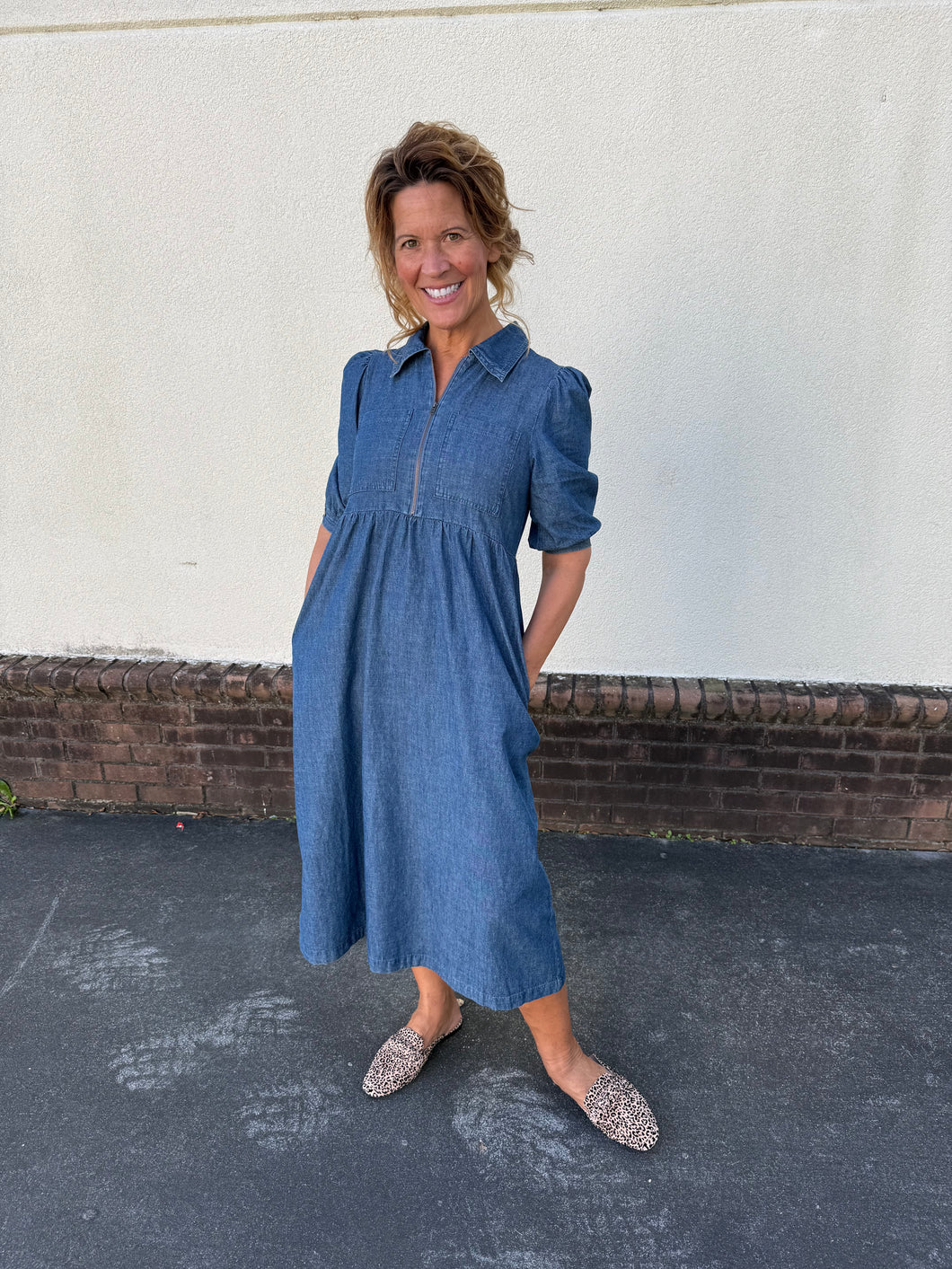 Denim Midi Dress