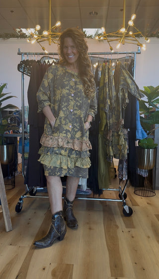 Painted Petals Duster Dress