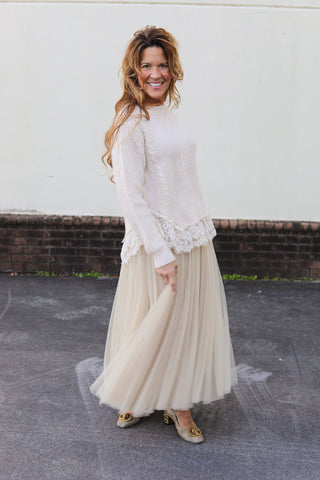 Aria Long Tulle Skirt