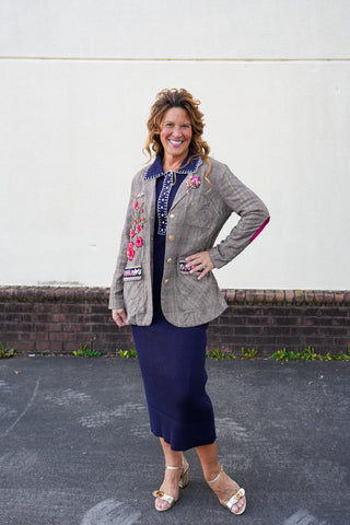 Elizabeth Plaid Blazer Jacket