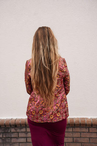 Renaissance Pink Silk Blazer