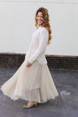 Aria Long Tulle Skirt