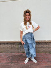 Load image into Gallery viewer, Patchwork Skies Wrap Skirt
