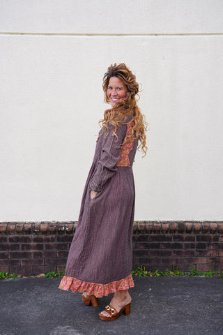 Painted Desert Ruffle Dress