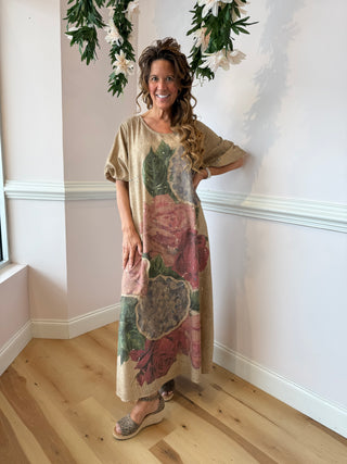 Linen Rose Dress