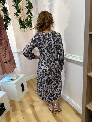 TL Grey Leopard Dress