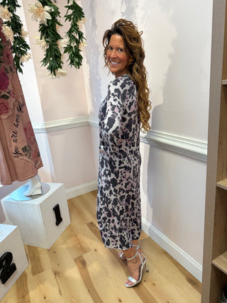 TL Grey Leopard Dress