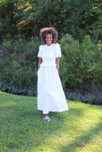 Load image into Gallery viewer, White Ruched Cotton Dress
