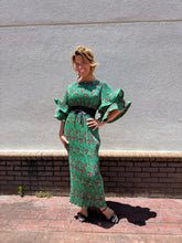 Load image into Gallery viewer, Green Pleated Dress
