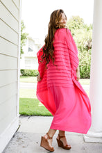 Load image into Gallery viewer, Hot Pink Pleated Caftan Dress
