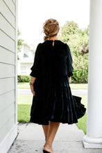 Load image into Gallery viewer, Velvet Tiered Swing Dress
