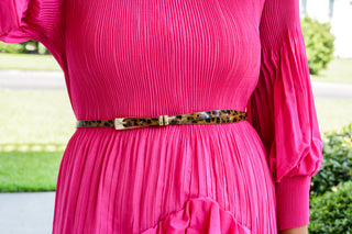 Leopard Animal Skinny Belt
